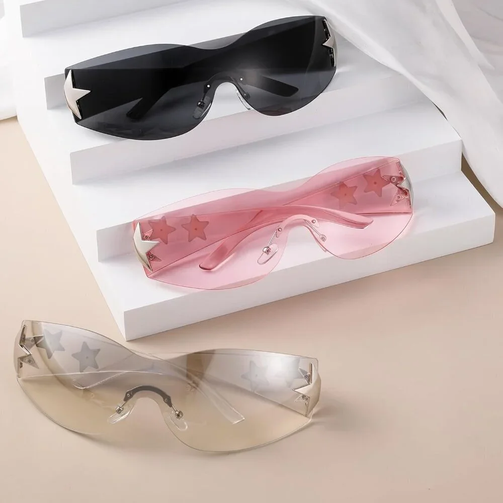 3 Pairs Oversized Sunglasses UV400 Polarized Wrap Around Fashion Youth